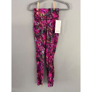 Lululemon‎ Base Pace HR Tight 25" High Rise Leggings Pink Multi Size 2
